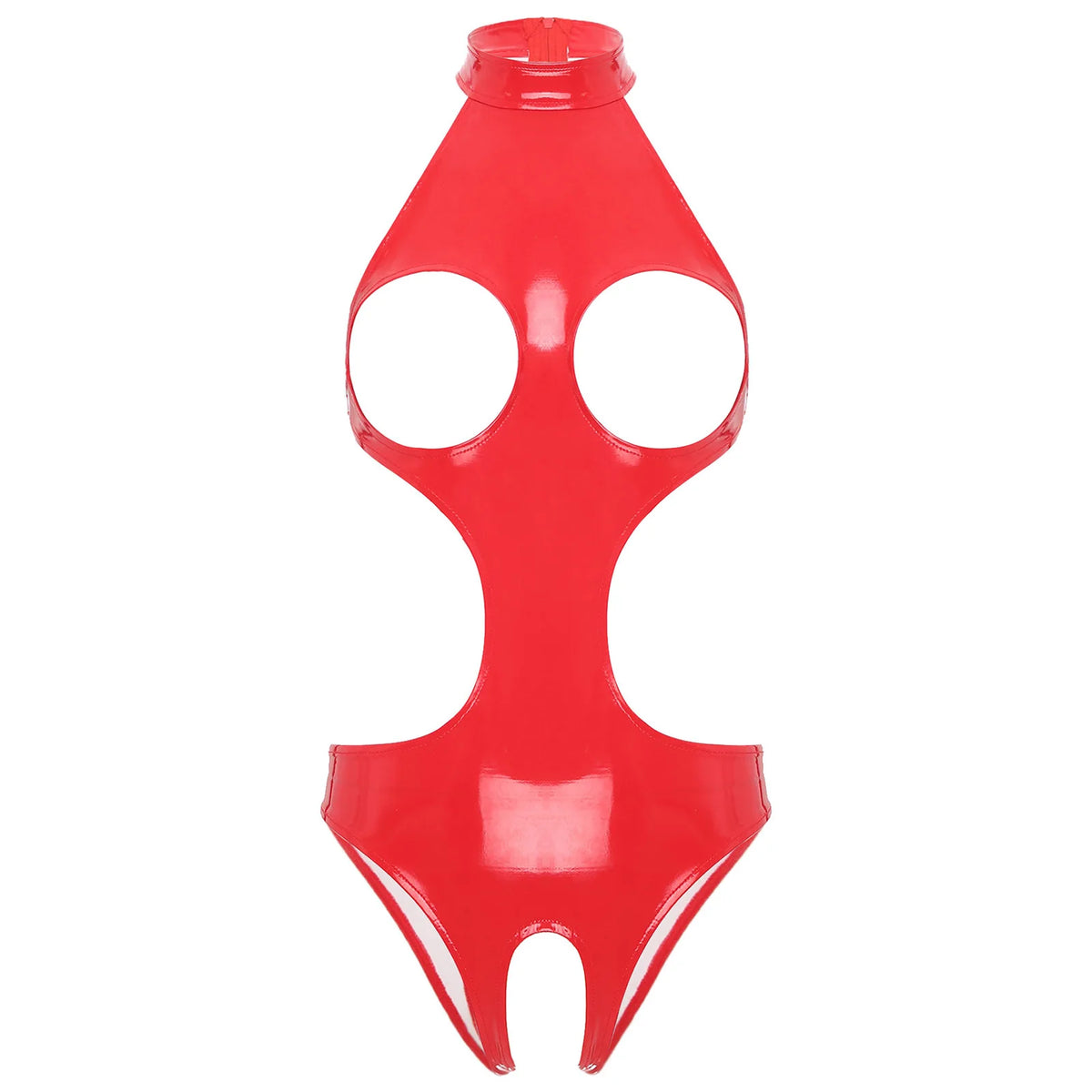 Womens Sexy Open Cup Crotchless Bodysuit