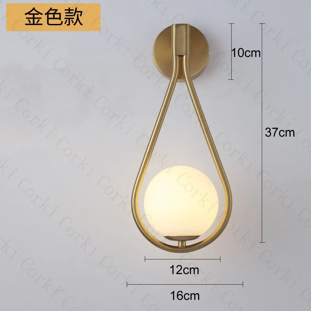 Luxury Glass Ball LED Wall lamp