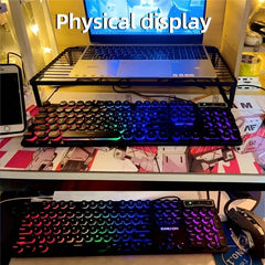 Retro Punk Round Gaming Keyboard