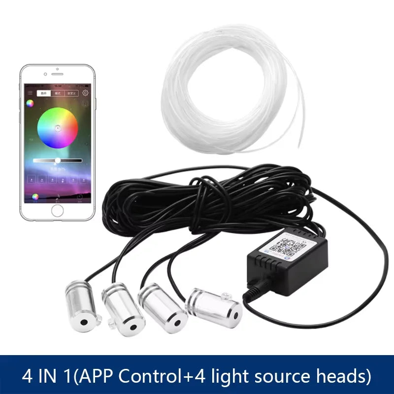 6 in 1 Led Car Interior  Strips Light
