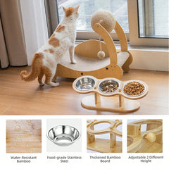Cat 3 Bowls in 1 Feeder