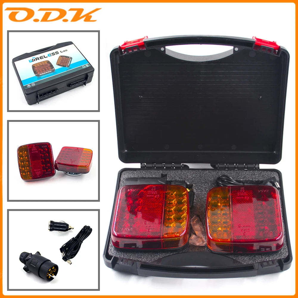2 pcs Wireless Truck Warning Lights