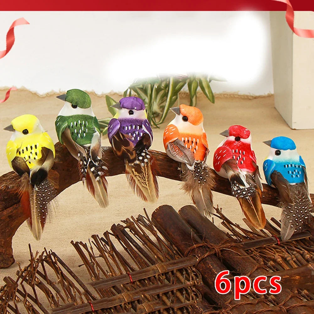 6 X Artificial Birds Fake