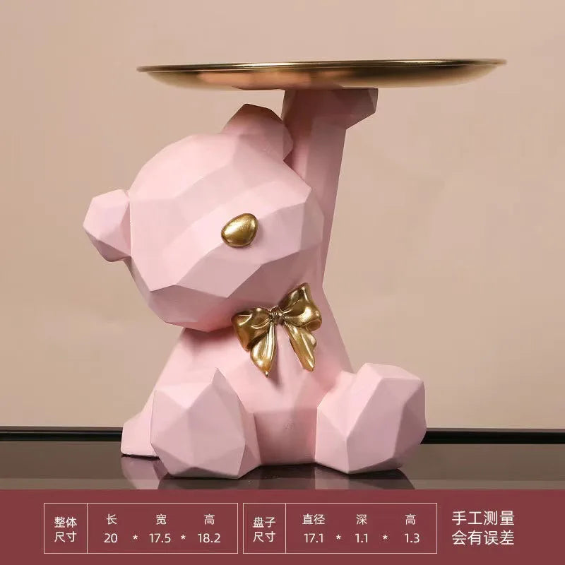 Resin Geometric Bear