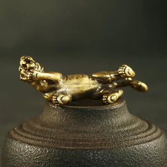 Antique Copper Tiger King Figurines