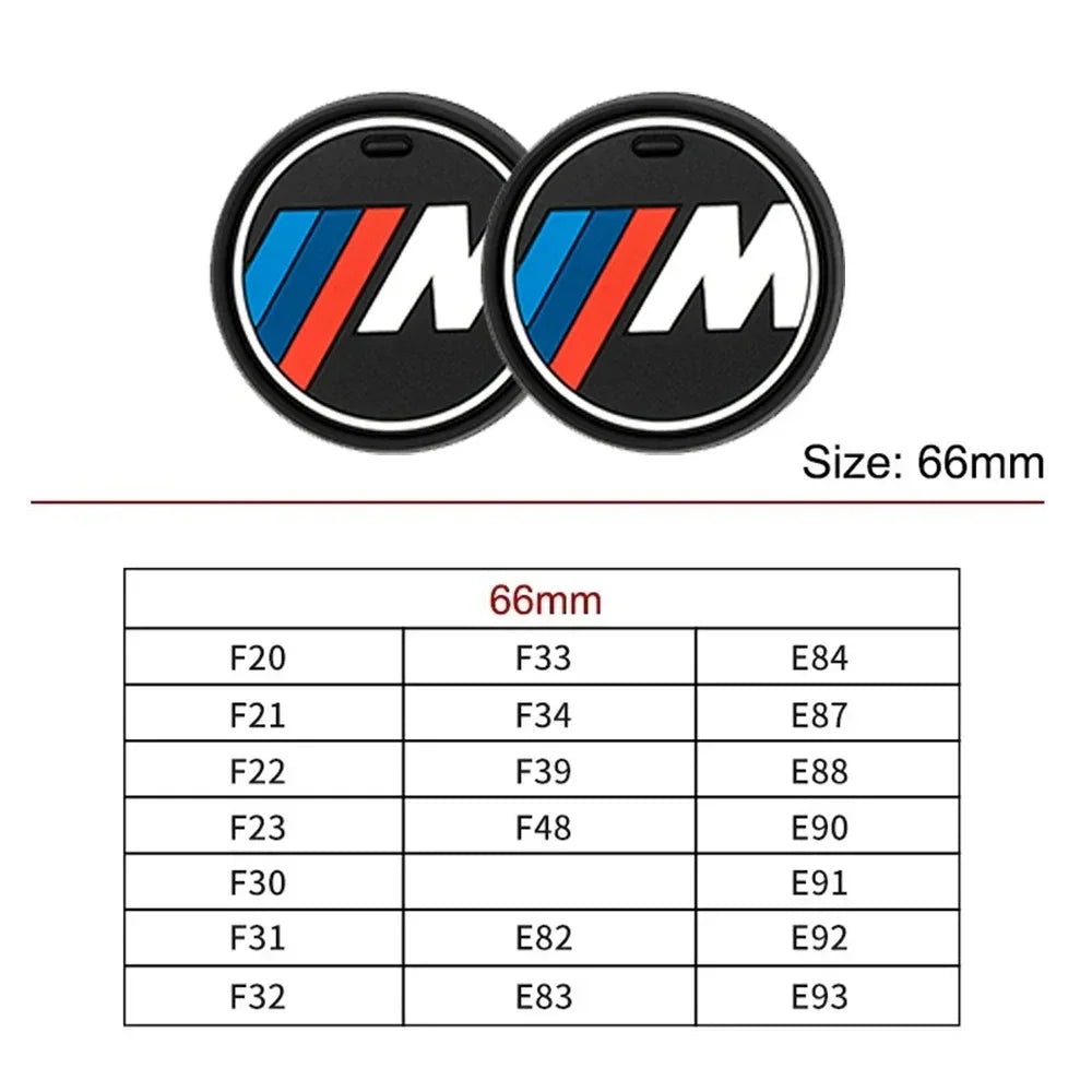2PCS Car Cup Mat FOR BMW