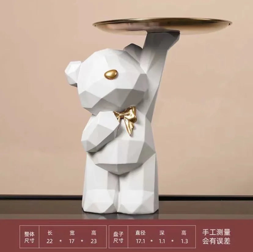 Resin Geometric Bear