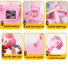 Children led projector drawing table toy