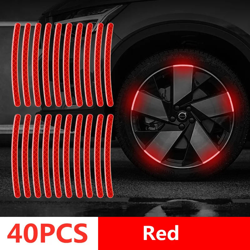 Car Wheel Hub Reflective Stripes