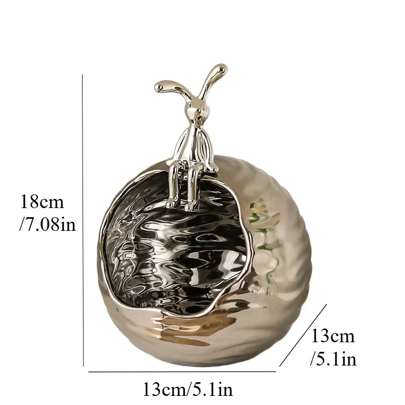 Decorative ceramic storage bowl