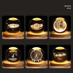 USB  Crystal Ball Table Lamp