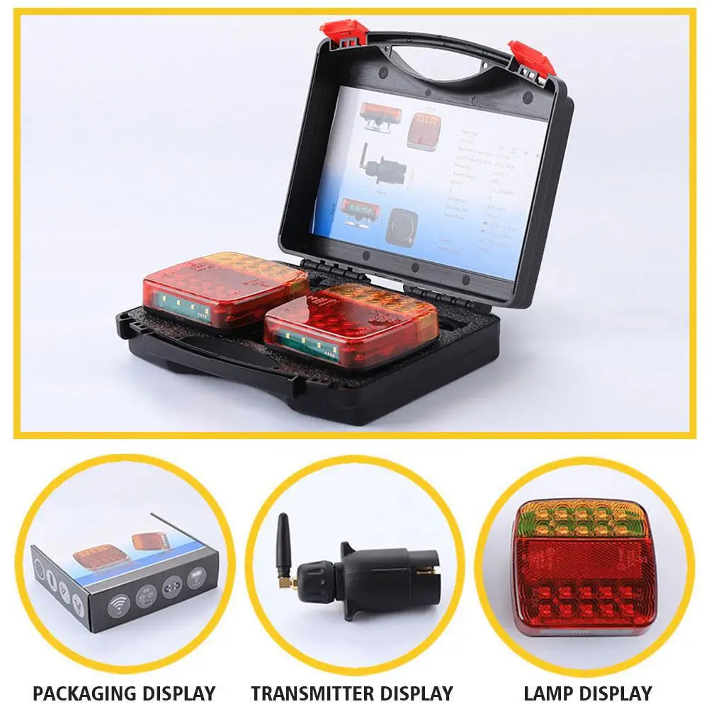 Wireless Magnetic Trailer Tail Light +  RV Trailer Adapter