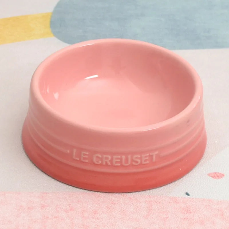 Ceramic colored cat bowl