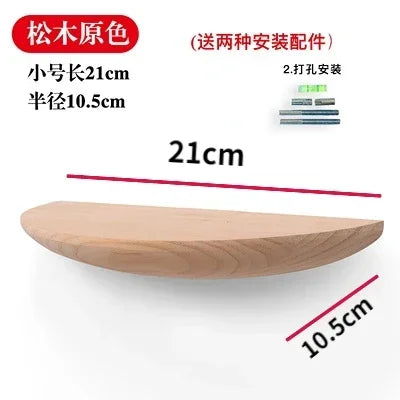 Semicircle Wooden Wall Shelf