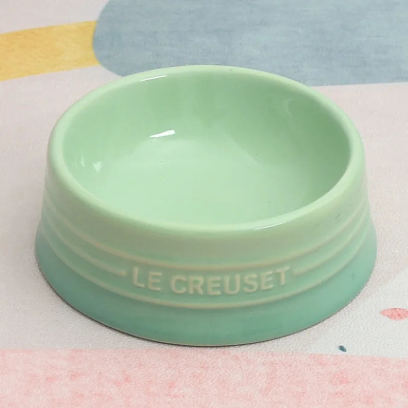 Ceramic colored cat bowl