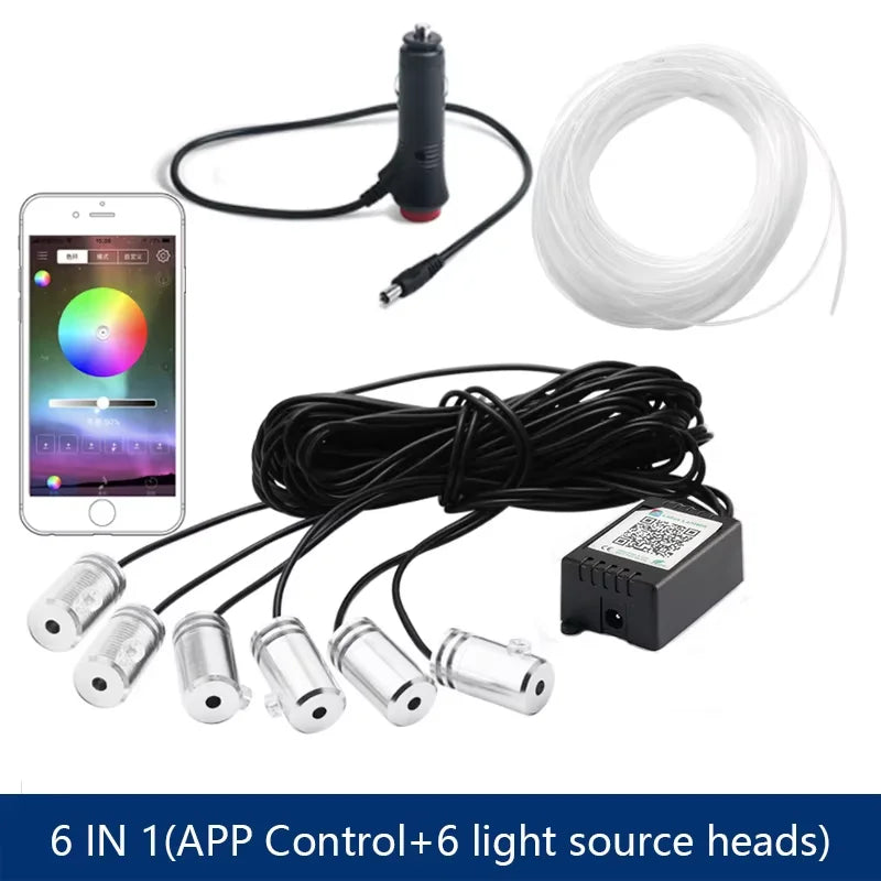 6 in 1 Led Car Interior  Strips Light