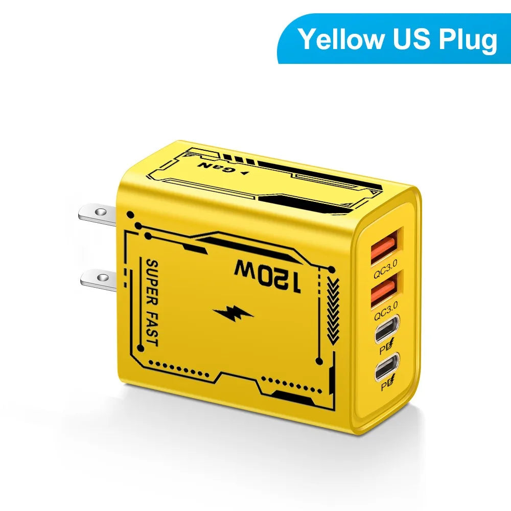 4 Ports  USB Type C Charger
