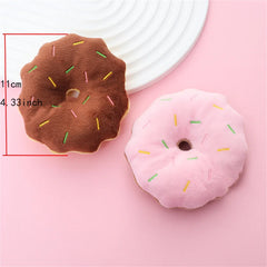 Soft Donuts Plush Dog Toy