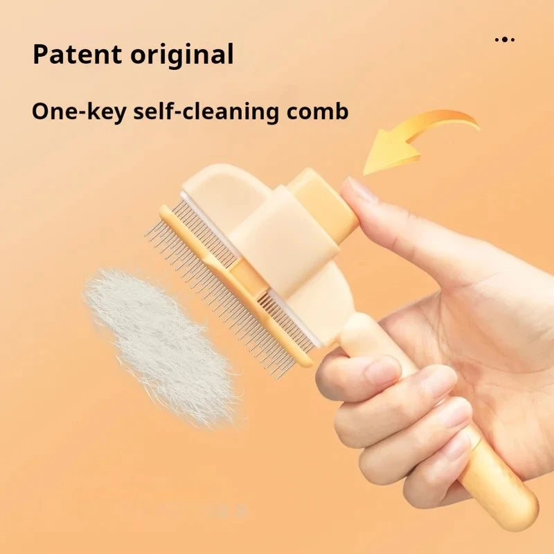 Self-Cleaning Pet Grooming Brush