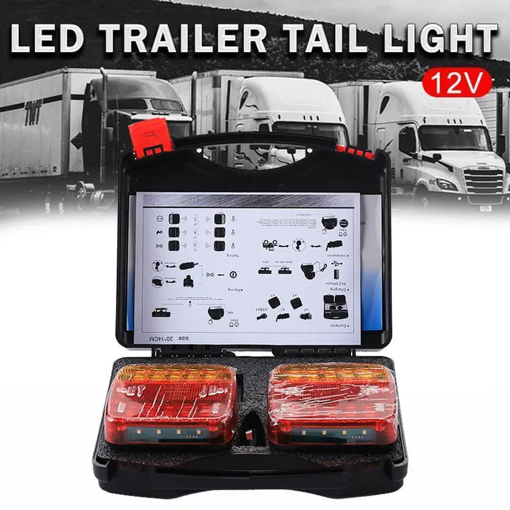 Wireless Magnetic Trailer Tail Light +  RV Trailer Adapter