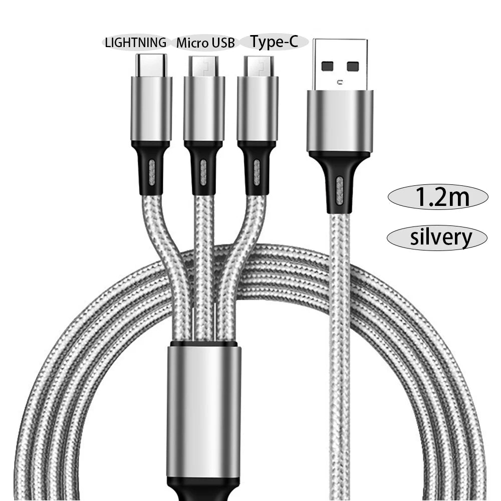 3 In 1 USB  Fast Charging Cable