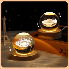 USB  Crystal Ball Table Lamp