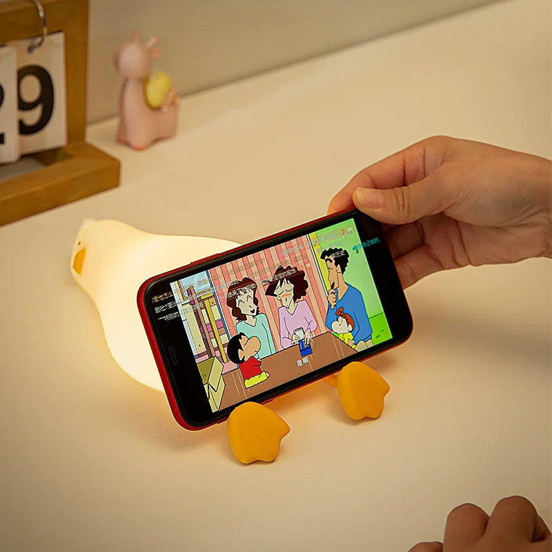 Cute Silicone Duck Lying Night
