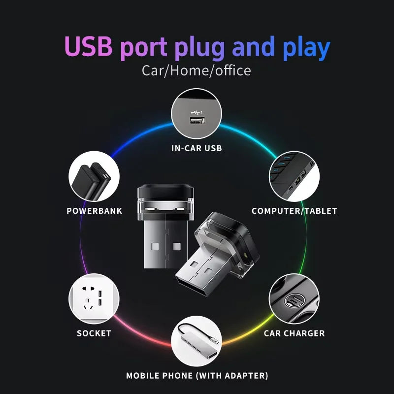 1x Car USB Led Light