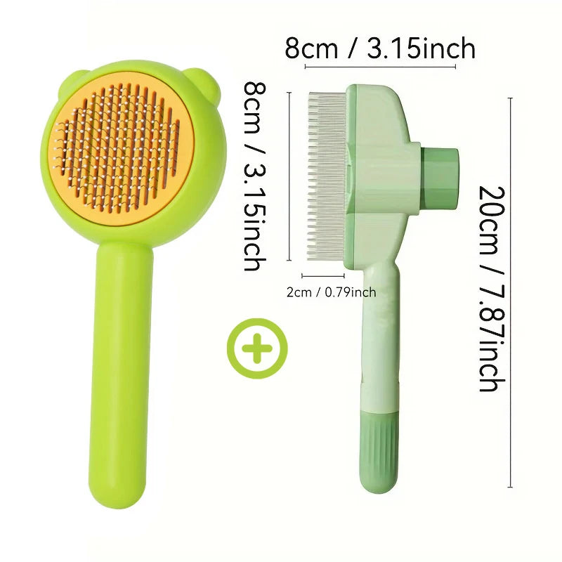 Self-Cleaning Pet Grooming Brush