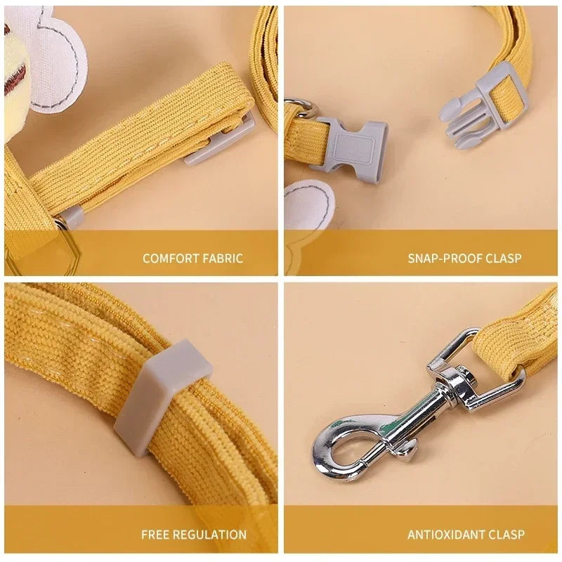 Cat Harness Leash Collar Set