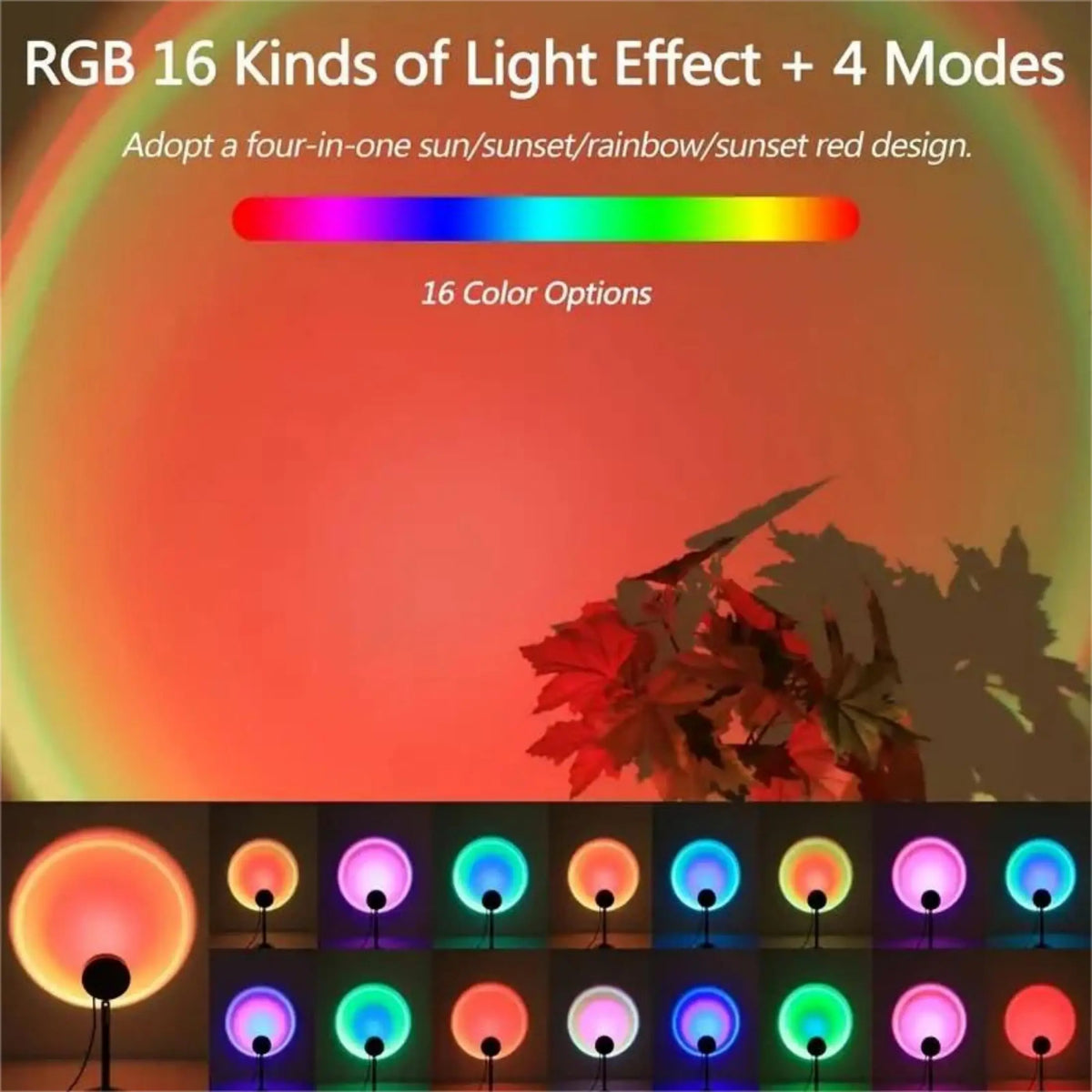 Vibrant Sunset Projection Light