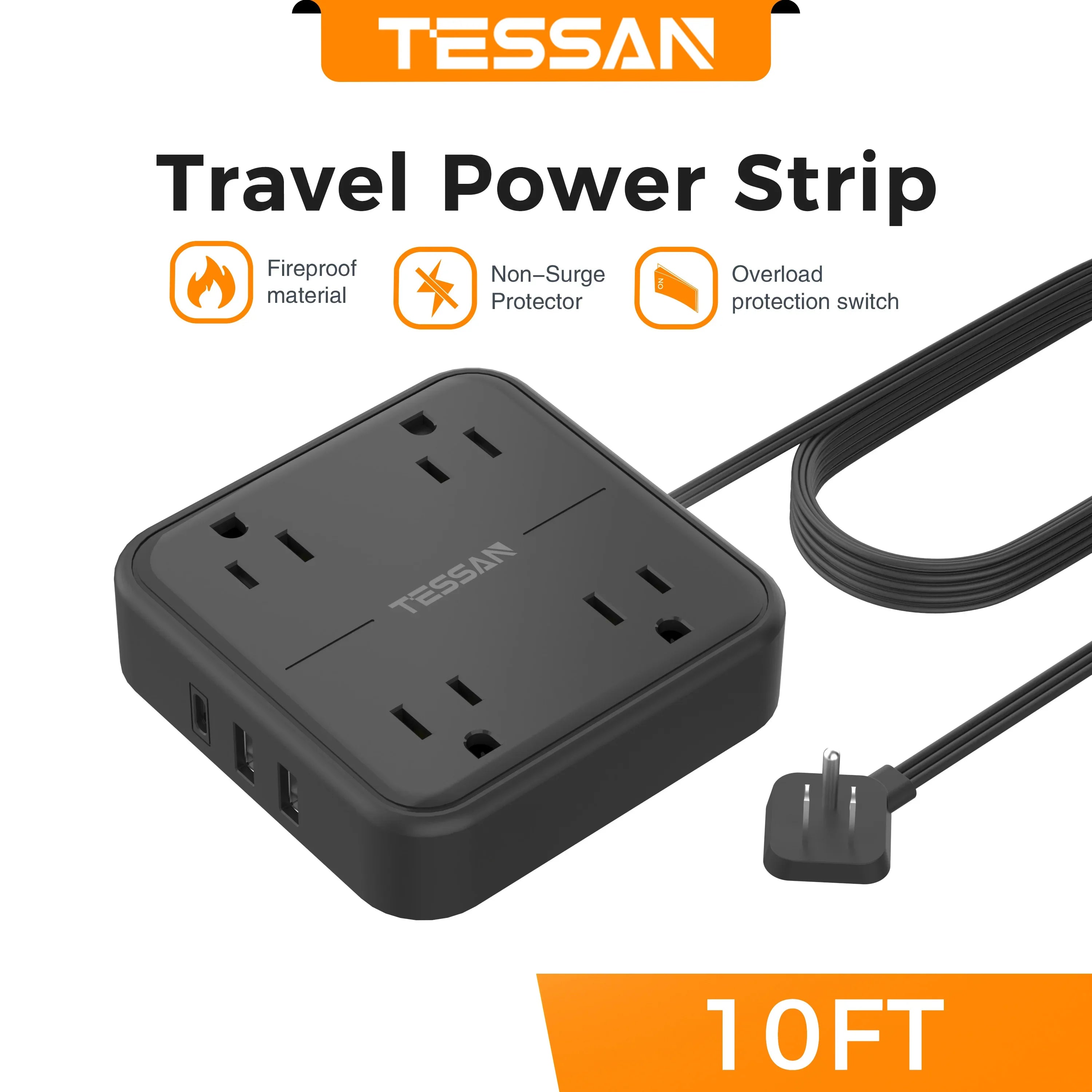 Ultra Thin Flat Plug Power Strip