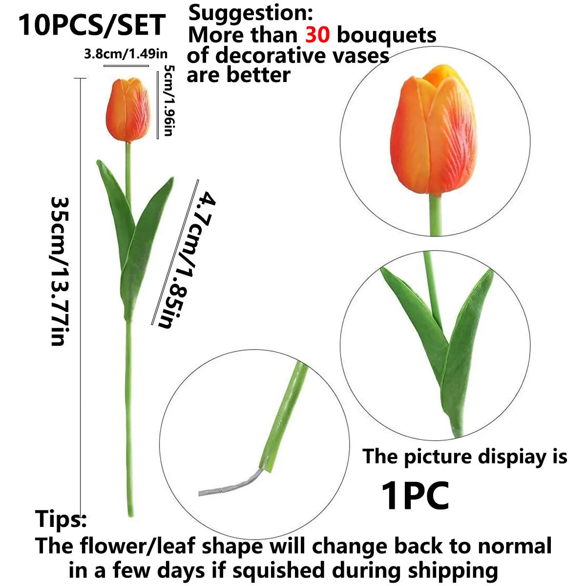 5/10pcs Artificial Flowers