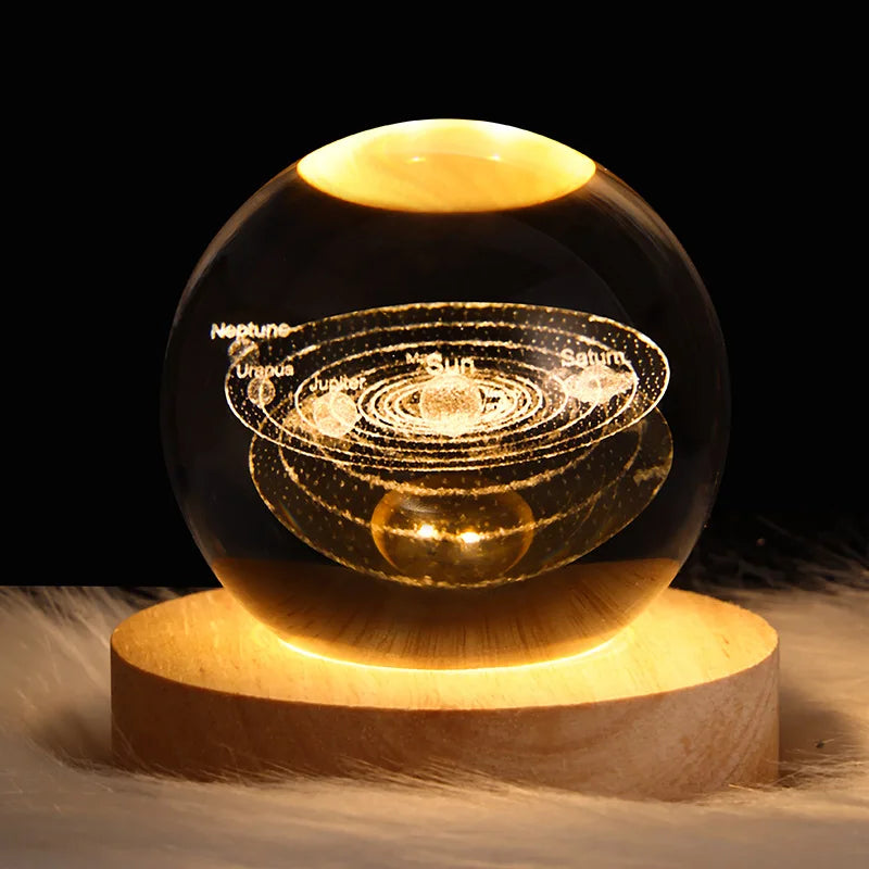 USB  Crystal Ball Table Lamp