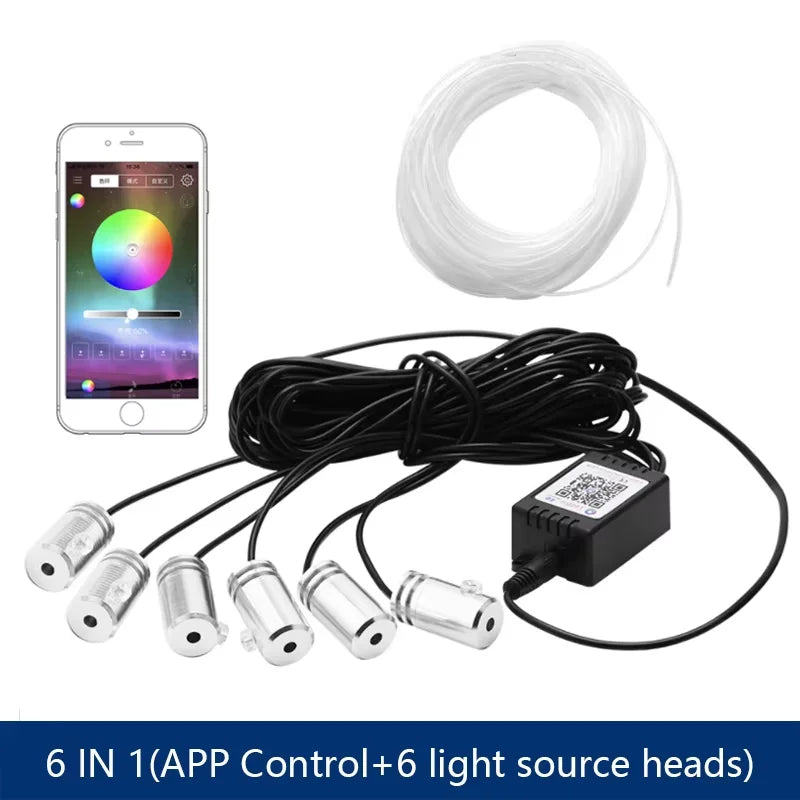 6 in 1 Led Car Interior  Strips Light