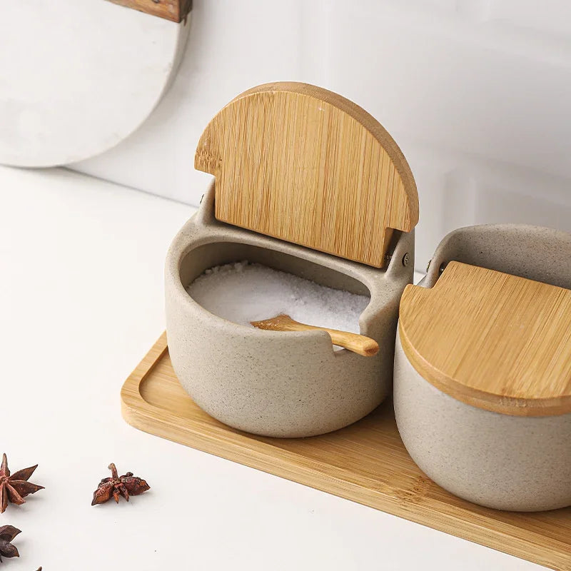 Japanese Style Ceramic Seasoning Jar