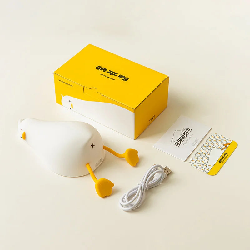 Cute Silicone Duck Lying Night