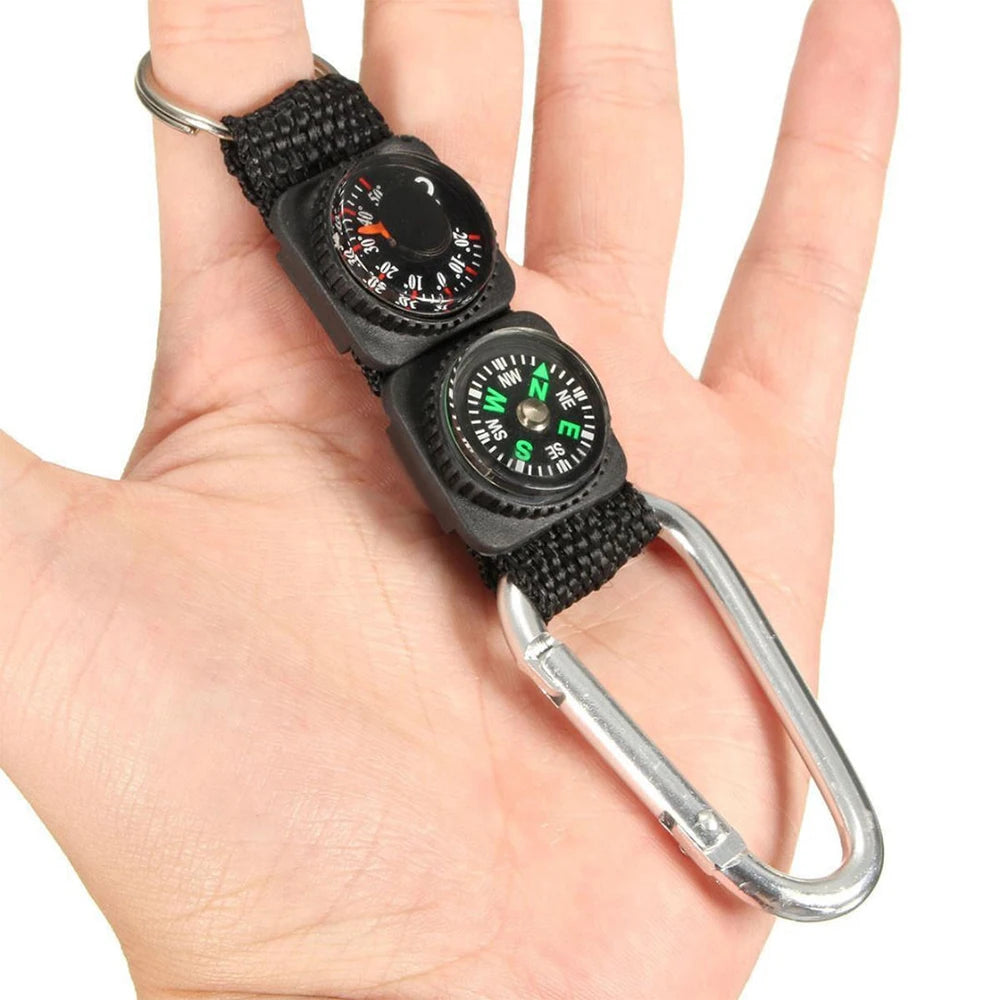 Mini Carabiner Keychain Compass