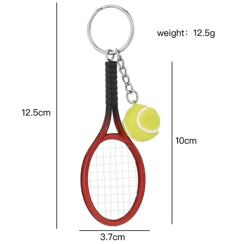 Mini Tennis Racket Keychain