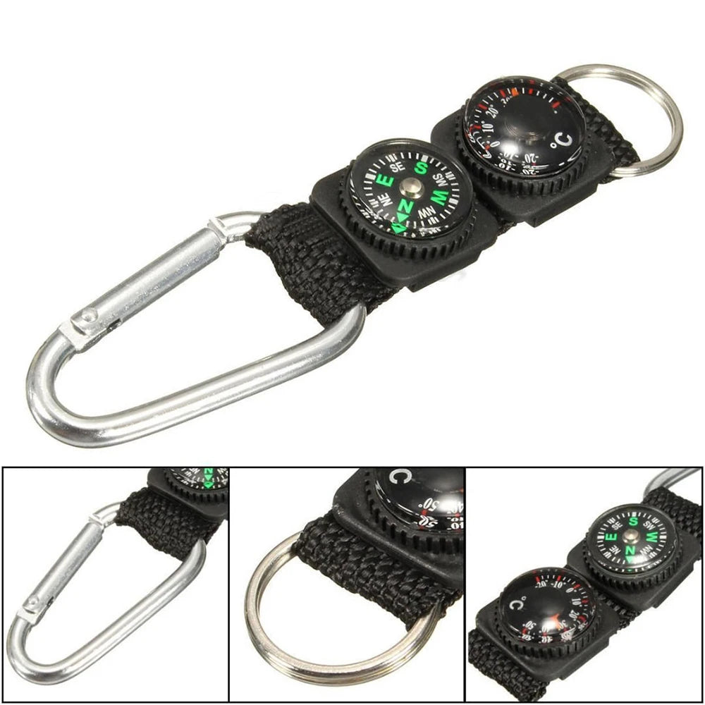 Mini Carabiner Keychain Compass