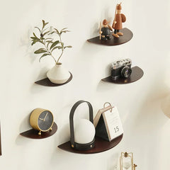 Semicircle Wooden Wall Shelf