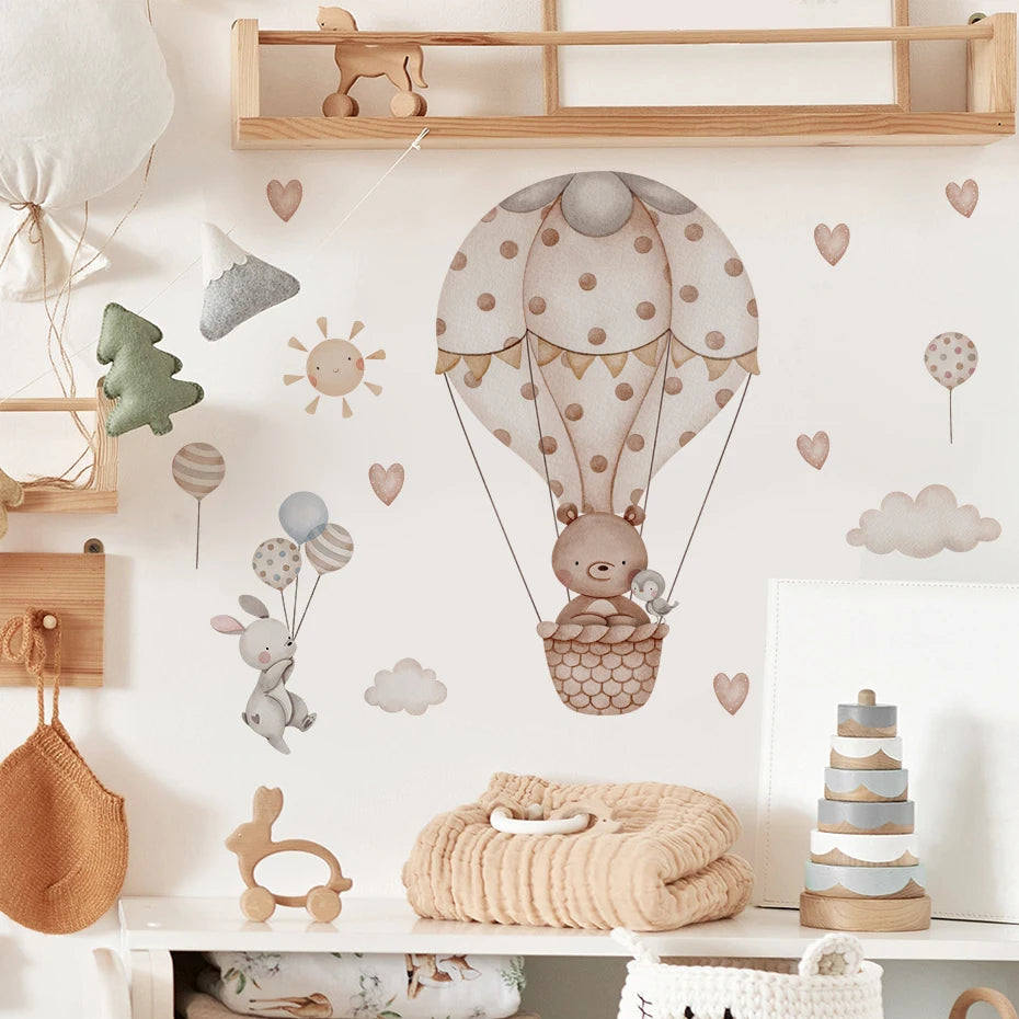 Animals Bear Rabbits Wall Stickers
