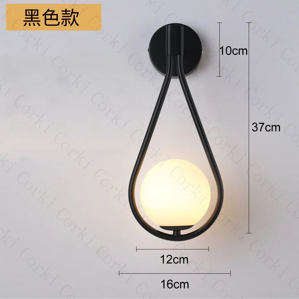Luxury Glass Ball LED Wall lamp
