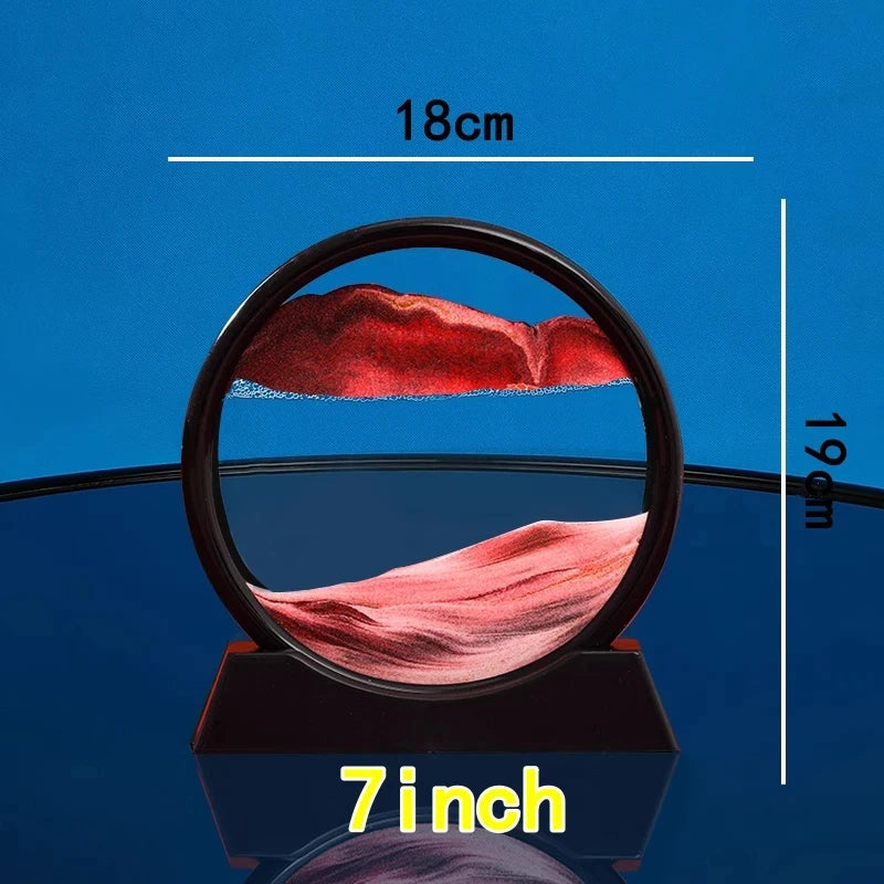 3D Hourglass  Moving Sand Art