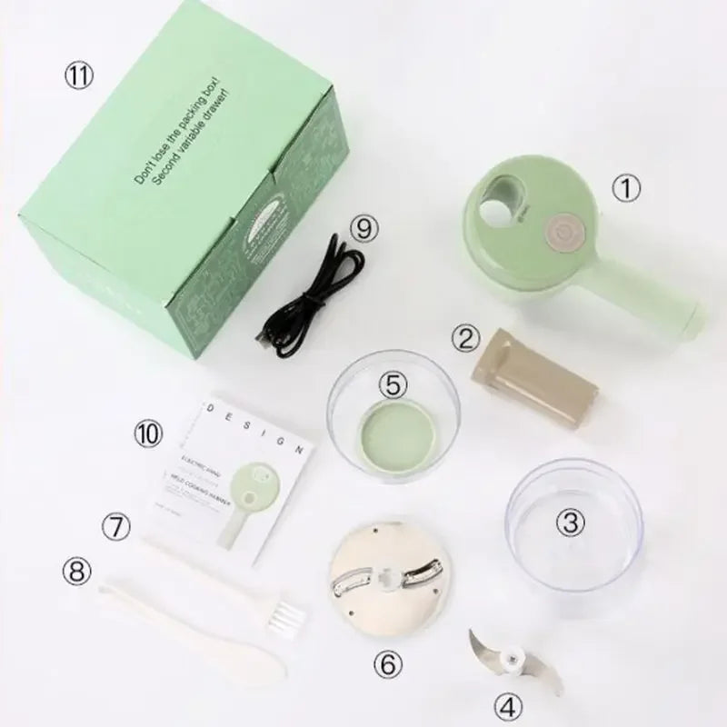 4 in 1 Handheld Electric Vegetable Cutter