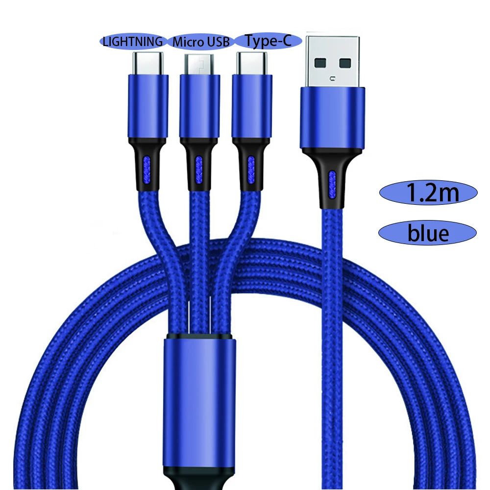 3 In 1 USB  Fast Charging Cable