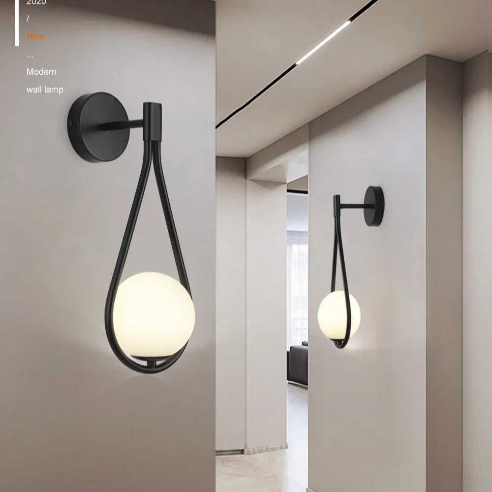 Luxury Glass Ball LED Wall lamp