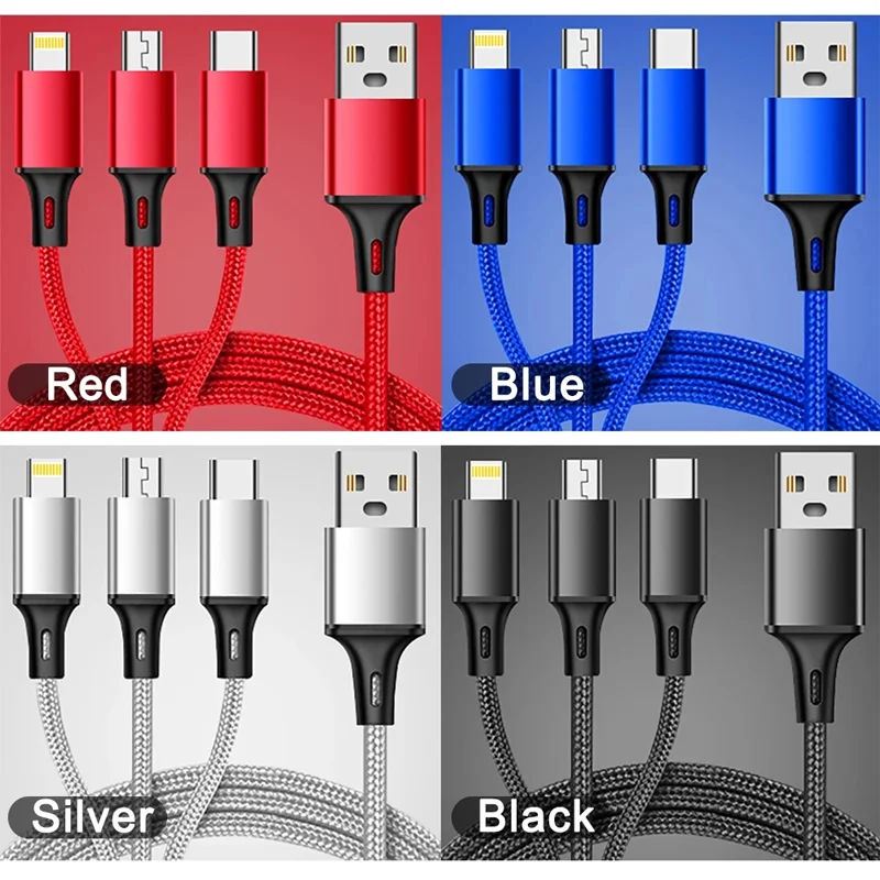 3 In 1 USB  Fast Charging Cable
