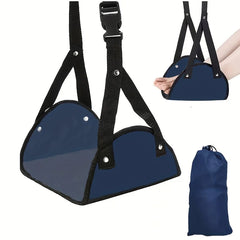 Airplane Footrest With Adjustable Strap
