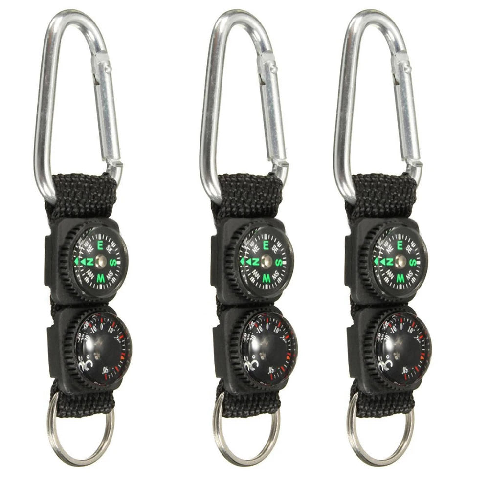 Mini Carabiner Keychain Compass